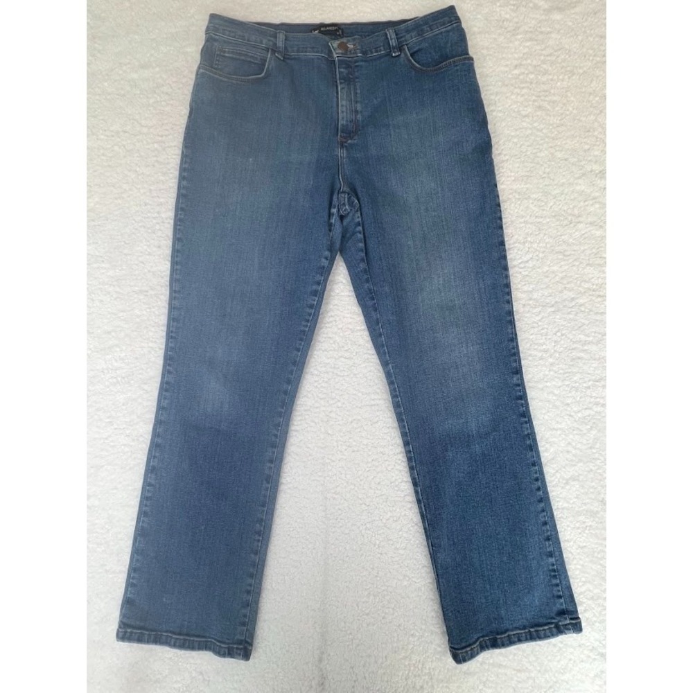 Lee Relaxed Fit Jeans Womens 12 Short Blue Stretch Straight‎ Leg Denim Pants
